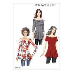 CLEARANCE • VOGUE PATTERN MISSES' KNIT FLARE-AND-FLARE TOP 9281