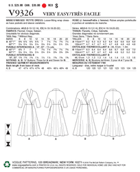 CLEARANCE • VOGUE PATTERN  Misses' - Misses' Petite Dress V9326