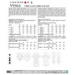 CLEARANCE • VOGUE PATTERN MISSES' TUNIC, DRESS AND PANTS 9363