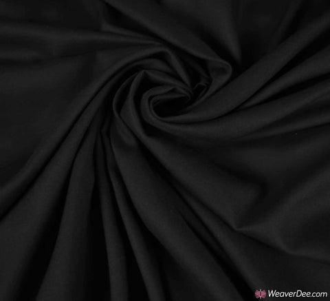 Plain Cotton Lawn Fabric / Black