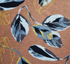 Drifting Leaves Viscose Ponte Roma Fabric - Orange