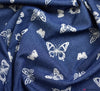 Denim Chambray Fabric - Melodic Butterfly