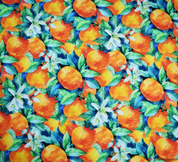 Little Johnny Digital Print Viscose Fabric - Oranges