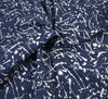 Stretch Denim Chambray Fabric - Paint Splatter Navy
