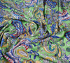 Viscose Fabric - Paisley Whirl / Sage Green