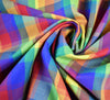 Polyviscose Tartan Fabric / Rainbow Multi