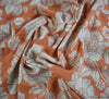 Linen Blend Fabric - Shelley Floral Orange