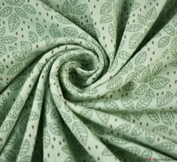 Cotton Jersey Fabric - Spotty Leaves - Sage Green