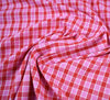 Polyviscose Tartan Fabric / Pink & Red