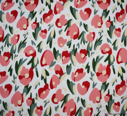 Viscose Fabric - Timeless Floral Pink & Red