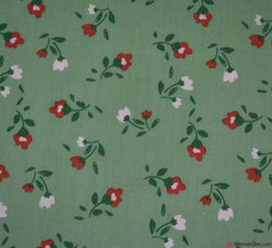 Polycotton Fabric - Floating Tulips - Sage Green