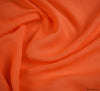 Plain Linen Look Fabric - Bright Orange