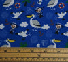 Polycotton Fabric - Pelican & Sailor (Royal Blue)
