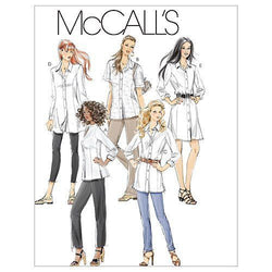 McCall's - M6124 Misses'/Miss Petite/Women's/Women's Petite Shirts In 3 Lengths - WeaverDee.com Sewing & Crafts - 1