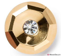 PRYM Gold with Crystal Stone Button 14 mm