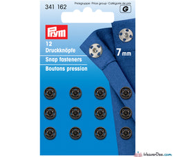 Prym - Press Studs (Sew-On) - Black Metal 7mm - Pack of 12 - WeaverDee.com Sewing & Crafts - 1