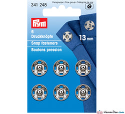 Prym - Press Studs (Sew-On) - Silver 13mm - Pack of 6 - WeaverDee.com Sewing & Crafts - 1