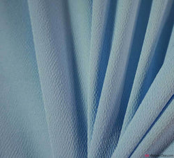 Sky Blue Stretch Bubble Crêpe Fabric