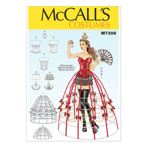 McCall's - M7306 Corsets, Shorts, Collars, Hoop Skirts & Crown - WeaverDee.com Sewing & Crafts - 1
