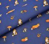 Premier Print Polycotton Fabric - Acorn Fox Navy
