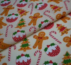 Polycotton Fabric - Christmas - All The Treats