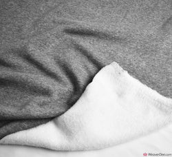 Alpine Sweatshirting Fleece Fabric (Cotton Blend) Marl Silver