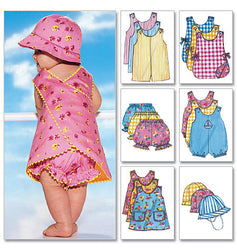 Butterick - B5625 Infants' Romper, Jumper, Panties & Hat - WeaverDee.com Sewing & Crafts - 1