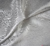 Brocade Fabric - Silver Rose Floral