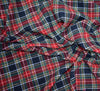 Check Brushed Cotton Fabric (Green / Red / Blue)