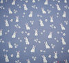 Cotton Jersey Fabric - Bunny Rabbits Light Indigo 