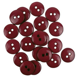 Favourite Findings Buttons: Burgundy Small 16mm (pack of 20)