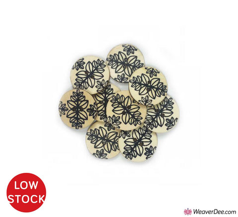 Leaf Patterns Wood Buttons • Organic Elements
