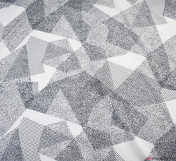 Shapes Crepe De Chine Fabric - Black / White