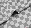 Checkerboard Cotton Fabric - Silver