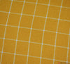 Check Linen Look Fabric - Yellow