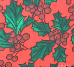 WeaverDee - Poly Cotton Fabric - Christmas Holly Red - WeaverDee.com Sewing & Crafts - 1