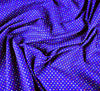 Cotton Poplin Fabric - Contrast Spotty Navy