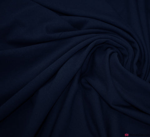 Navy Blue Cotton Jersey Fabric (200gsm) Oeko-Tex