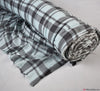 Crinkle Check Viscose Fabric - Blue / Grey