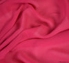 Crinkle Chiffon Fabric - Cerise Pink