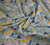 Premier Print Polycotton Fabric - Dino Town Blue