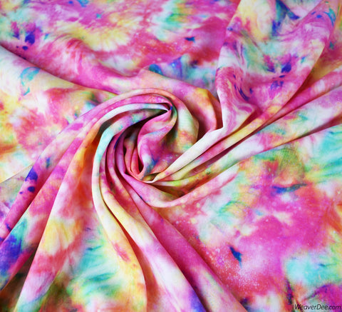 Dreamy Tie Dye Digital Print Viscose Fabric
