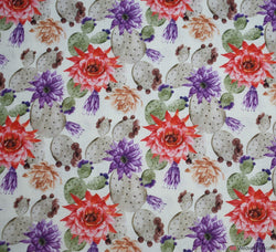 Little Johnny Digital Print Cotton Fabric - Floral Cactus