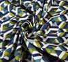 LIMITED STOCK Canvas Fabric - Geo Chains Navy