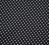 Pin Spot Georgette Fabric - Black / Ivory