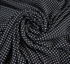 Pin Spot Georgette Fabric - Black / Ivory