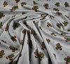 Gingerbread Men Cotton Poplin Fabric - Light Silver