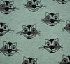 Glitter Cats Sweatshirt Jersey Fabric - Mint