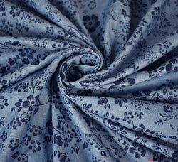 Cotton Chambray Fabric 4.05oz - Janice Floral