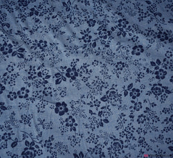 Cotton Chambray Fabric 4.05oz - Janice Floral